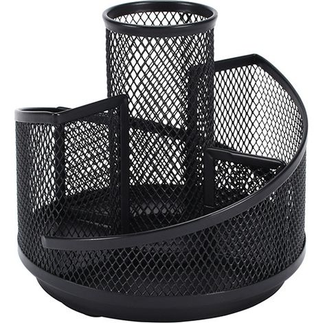 Porte-crayons/porte-stylos de bureau - Noir (1/5)