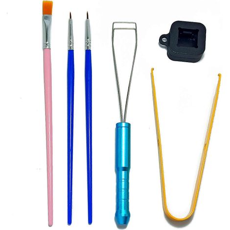 Kit de 6 outils pour clavier mécanique : pince, lubrifiant, pinceau, extracteur de switch, picker de tige (1/5)