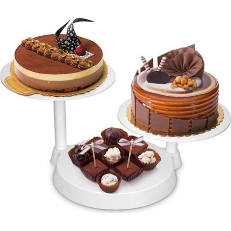 (White) Turntable Cake Stand Platform (1/5)