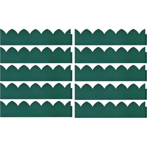 Bordures de jardin 10 pcs,Lisière de jardin Vert 65x15 cm PP CFW38887 (1/5)