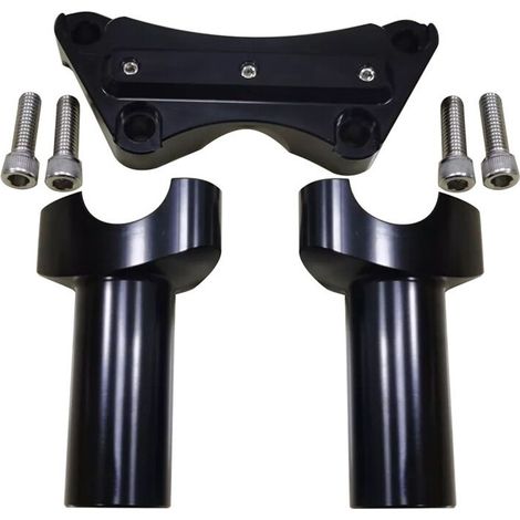 Réhausseurs de Guidon de 10 cm de Haut, Pince Supérieure, Compatibles avec pour Sportster Dyna FXDWG FXDL (Barre de 2,5 cm)