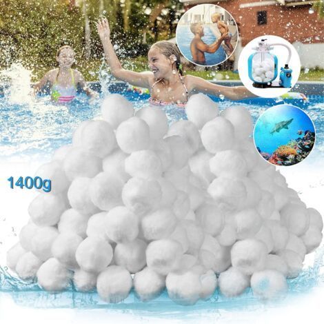 Filterkugeln, 1500 g, ersetzen 54 kg Filtersand, geeignet für verschiedene Filtersysteme, Sandfilter (1/5)