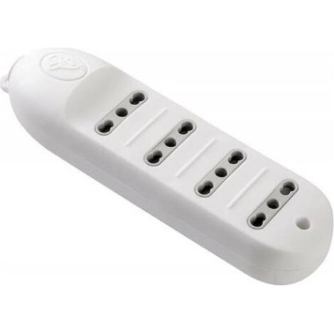 Electraline bivalente steckdose ohne kabel 4 steckdosen weiß - 82013
