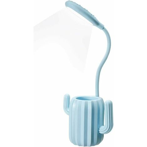 Lampe de Bureau Sans Fil, Lampe de Table Liseuse LED Tactile Luminosité Ajustable avec Pot à Crayon Bureau Décoration Cadeau Originale pour Ado Fille Enfant - Bleu BLOW (1/5)