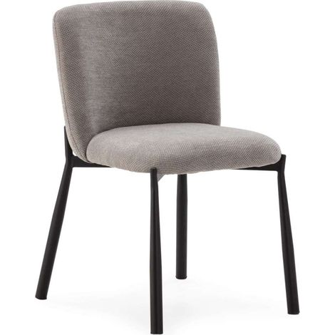 Pack de 2 sillas md-Iria tapizado textil gris, 80cm(alto) 52cm(ancho) 58cm(largo) (1/5)