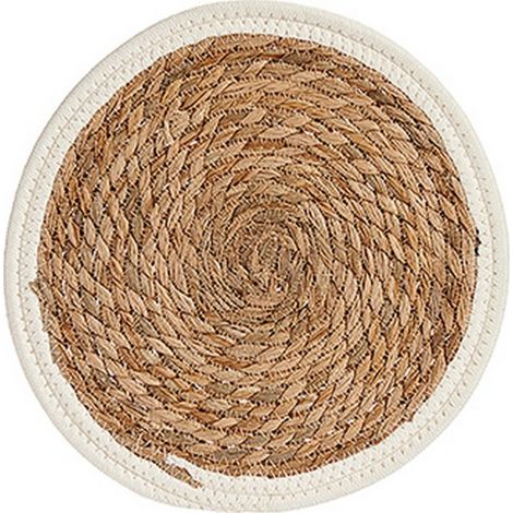 Dessous de plat Marron Blanc Fibre naturelle (Ø 30 cm) (1/2)