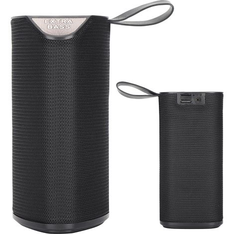 Enceinte Bluetooth sans fil AK-111 avec appels mains libres et radio FM, portable et compatible PC