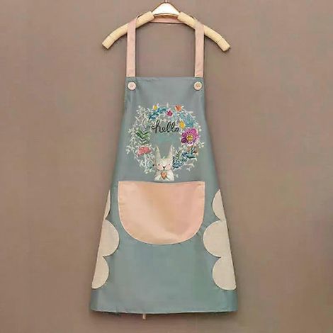 Tablier de cuisine pour femme, joli, imperméable et résistant à l'huile pour s'essuyer les mains. (1/4)