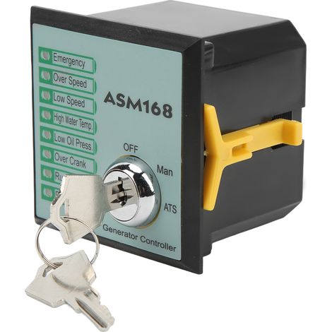 ASM168 Automation Control Module for Diesel Generator Sets: Self-start, Four-protection, Alarm, and Shutdown Control (60-300V AC) (1/5)