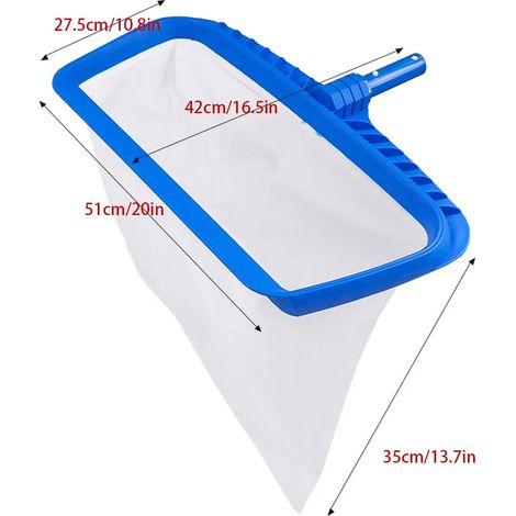 Accessoires de piscine (K)Épuisette de nettoyage de piscine, épuisette à feuilles, filet à mailles, accessoires de nettoyage professionnels pour piscine (1/5)