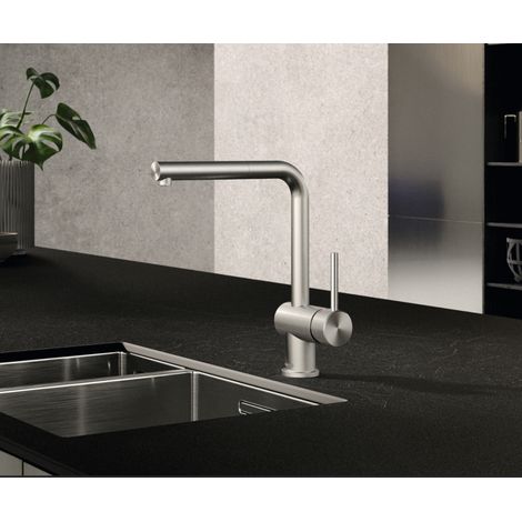 KLUDI L STEEL Mitigeur monocommandé pour évier, bec extractible, (1/5)
