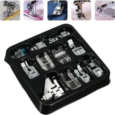 Kit de 11 Pièces Pied-de-Biche pour Machine à Coudre - Accessoires Adaptés pour Brother Singer Janome (1/4)