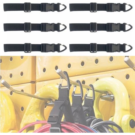 Organizzatore di cavi con clip triangolari, 6 pezzi, da appendere. Organizzatore per cavi, fili, corde, per tenere in ordine casa, garage o officina. (1/5)