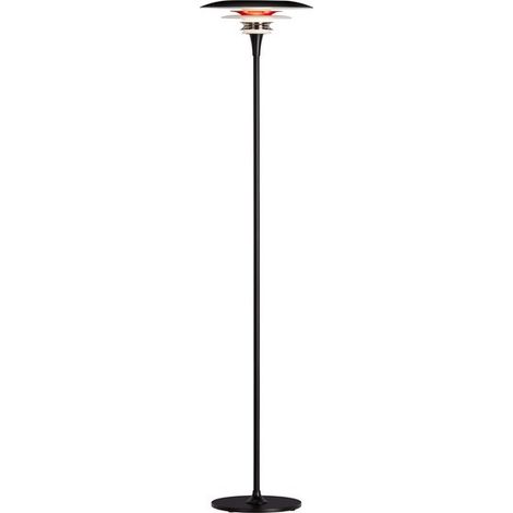 Diablo Lampadaire moderne plat noir, rouge brillant, interrupteur sur cordon 1x G9 (1/2)