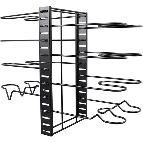 Range-casseroles sous meuble, étagère à poêles réglable en fer, support de rangement vertical pour cuisine, charge lourde (1/5)
