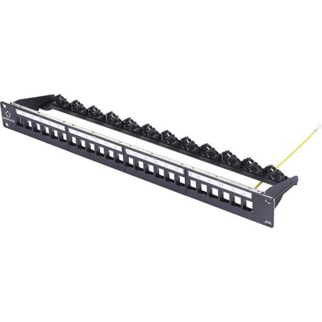 Renkforce 24 ports Panneau de brassage 483 mm (19") 1 UH noir non équipé W755933 (1/5)
