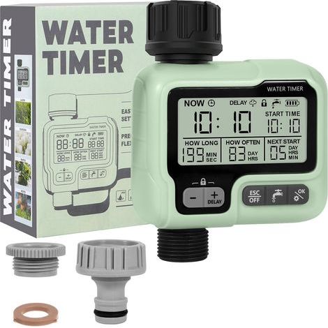 1 Minuterie D'arrosage, Mode Automatique Et Manuel, Écran LCD, Étanchéité IPX5, Pour Jardin Et Pelouse (1/5)
