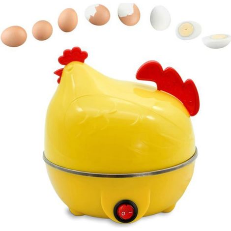 1 Cuiseur à œufs,forme de poussin,polypropylène,arrêt automatique,cuisson vapeur,famille (1/5)