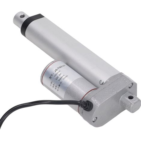 Mini actionneur électrique linéaire 750 N 100 mm 12 V pour moteurs, applications agricoles extérieures, robotique, domotique, blanc, avec télécommande. (1/5)