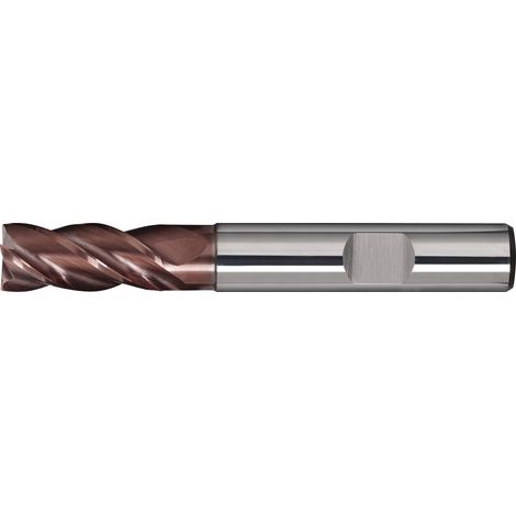 Fresa  de  vástago  DIN  6527L  Tipo  N  D.14mm  Longitud  de  corte  35mm  VHM  TiAlN  HB  Z.4  larga  TECWERK (1/2)