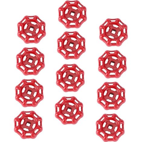 Volants à Main En Acier Inoxydable 6x6 Mm, Volants Décoratifs Pour Vannes D'arrêt, Poignées Robustes De Vanne D'eau, Lot De 12 Pièces, Usage Industriel Et Domestique (1/5)