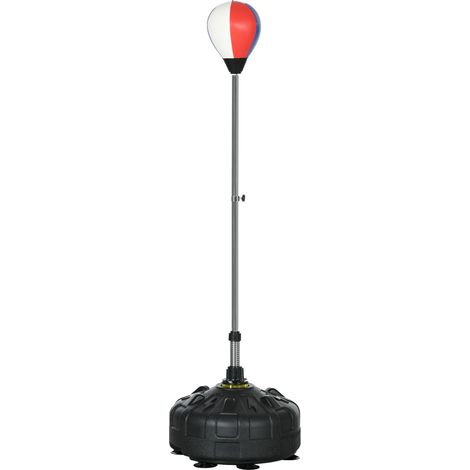 Punchingball de pie ajustable 147-165 cm, saco de boxeo para entrenamiento, negro y rojo (1/5)