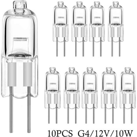 10 ampoules halogènes G4-12V-10W