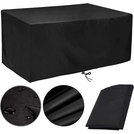 Sollbry – Housse de table de jardin 160x100 cm – Imperméable en tissu Oxford – Résistante aux UV et déchirures – Protection extérieure durable (1/5)