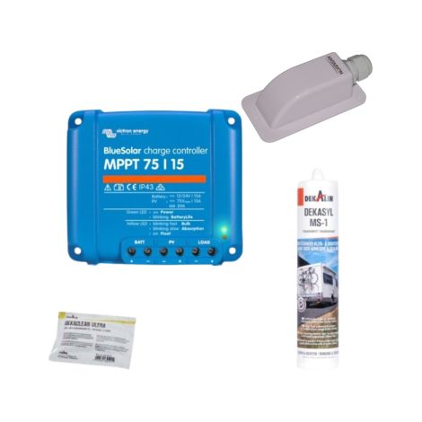 Pack Kit de pose solaire avec Régulateur de Charge VICTRON MPPT 220W 15A (1/4)