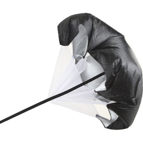 Entraînement de vitesse en course à pied avec parachute de résistance, parachute de course à pied, parachute de sprint, parachute de football, entraînement de vitesse sportif, noir (1/5)