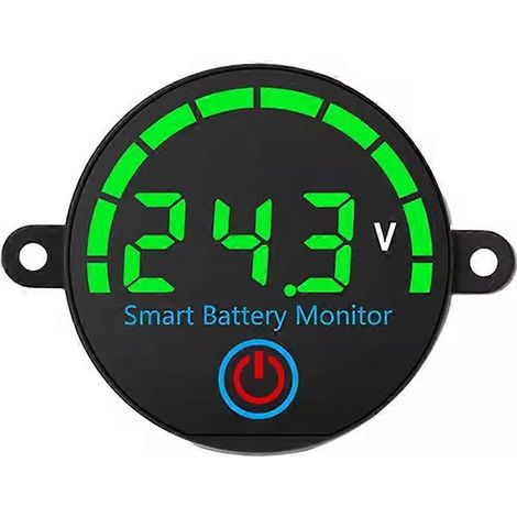 Indicateur de niveau de batterie LED, voltmètre numérique avec trou de vis, testeur de charge de tension pour batterie au lithium, carte verte (1/5)