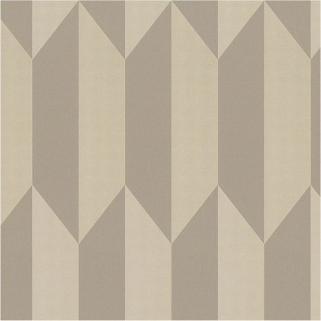 Exclusive luxury wallpaper wall Profhome 790865 hot embossed non-woven wallpaper textured with geometric shapes shimmering beige cream silk grey platinum 5,33 m2 (1/5)