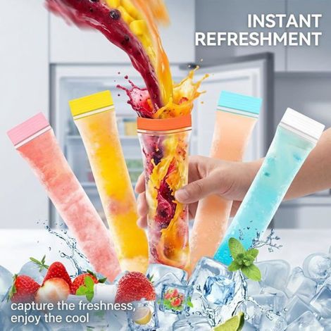 250pcs Moule glace - Sans BPA - Sac de glace jetable - crème glacée domestique, yaourt, jus de fruits, sachets de crème glacée (1/5)