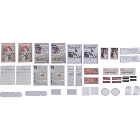 Lot de 40 autocollants vintage imperméables anti-poussière faciles à déchirer pour PC portable valise voiture rouge rosé journal (1/5)