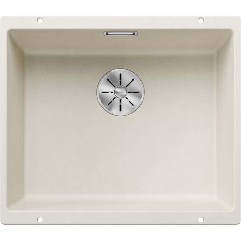 Blanco – Évier 1 bac Silgranit 530 x 460 mm – Vidage gain de place – Système d'évacuation InFino – Résistant aux rayures et chocs (1/6)