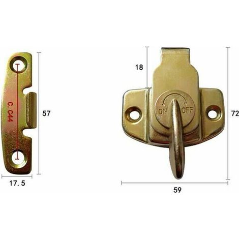Serrure da tavolo in metallo placcato - Chiusura con fibbia Abalone per tavoli - Grande placca di connessione (1/3)
