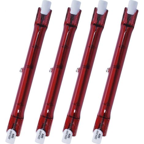 Ampoules de chauffage halogènes 500 W Ruby compatibles avec Heatmaster R7 pour chauffage de jardin - Lot de 4 (1/4)