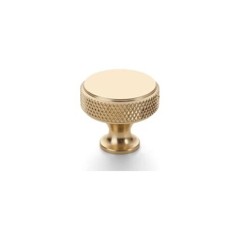 Juego de 10 pomos moleteados de color dorado para cajones, cómodas, armarios y roperos - Crezuo (1/4)