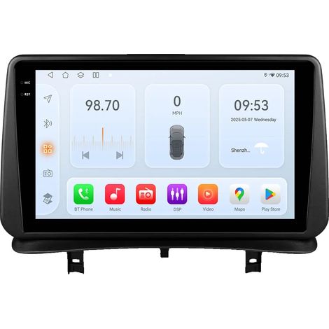 Radio de voiture, taille de l'écran, compatibilité avec les smartphones, compatible avec Renault Clio 3 2005 - 2014 Snapdragon 6115 RDS DSP 4G Auto, QS8 (8Cœurs 8G 128G) (1/2)