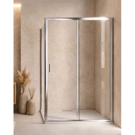 Exagonshop Box doccia 80x160 Nuvola un anta scorrevole