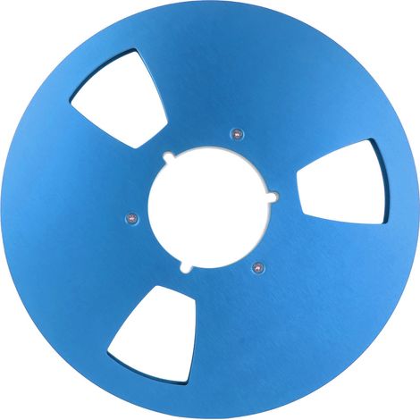 10-Zoll-Magnetbandspule (1/4 Zoll), 3 Windschutzlöcher, für Aufnahmen, blaue Farbe