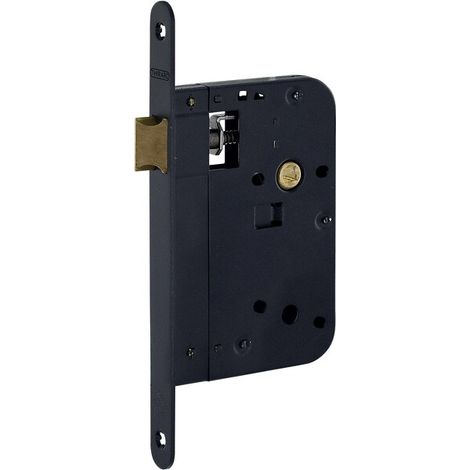 Thirard – Serrure encastrable pour porte intérieure – Axe 60mm – Têtière acier noir – Pêne 1/2 tour réversible – Garantie 5 ans