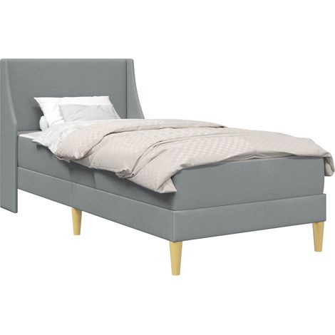 Bed Frame with Mattress with Headboard Polyester vidaXL