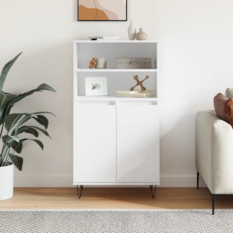 Highboard Weiß 60x36x110 cm Holzwerkstoff