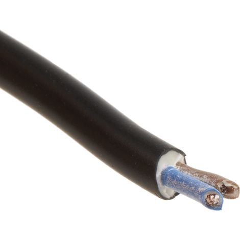 Câble d'alimentation RS PRO 2x0,5 mm², gaine PVC Noir, 100 ( Prix pour Bobine de 100 Mètres ) (1/2)