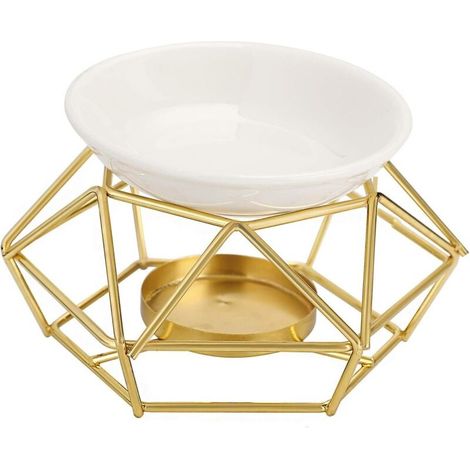 Brûleur à huile essentielle en métal européen, brûleur à cire fondue, nid d'oiseau élégant porte-bougie chauffe-plat, chauffe-parfum, aromathérapie, cire, bougie, brûleur à tarte, diffuseur pour la ma