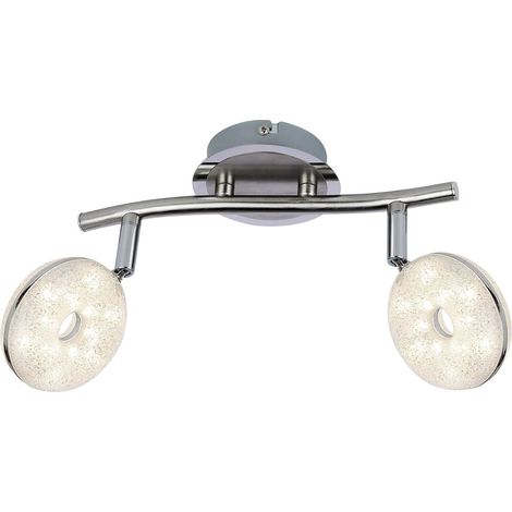 LED Deckenstrahler Deckenspot Chrom nickel-matt verstellbare Strahler 27,7 cm