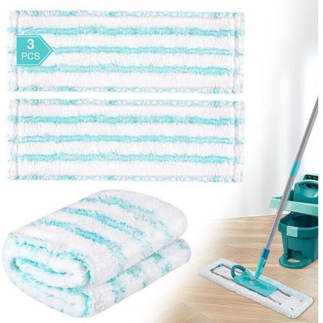 Coperture di ricambio per mocio Leifheit Profi XL – Confezione da 3 in microfibra e cotone, compatibili con Micro Duo e Cotton Plus.