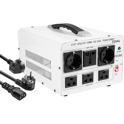 Convertidor de voltaje, función elevadora y reductora, alta capacidad de potencia, 5000VA-2EU-UN-3US, 110V-220V-b (1/2)