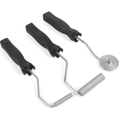 Lot de 3 rouleaux en fibre de verre, outils rouleaux en fibre de verre rouleau debulleur resine outil de palettes à bulles en fibre de verre (1/5)